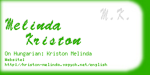 melinda kriston business card